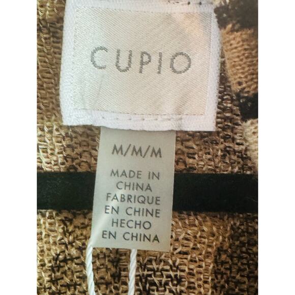 NWT Cupio Leopard Print Open Front Drape Soft Knit Cardigan Sweater Womens M - Picture 5 of 10
